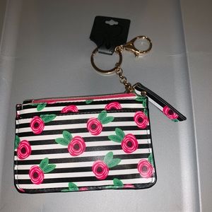 Coin and credit card keychain